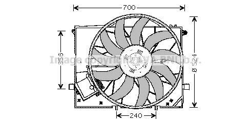 AVA QUALITY COOLING Вентилятор, охлаждение двигателя MS7506